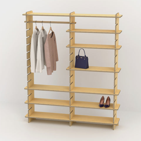 Shelvr Double Bay Clothing Rack | H1835 x D290mm