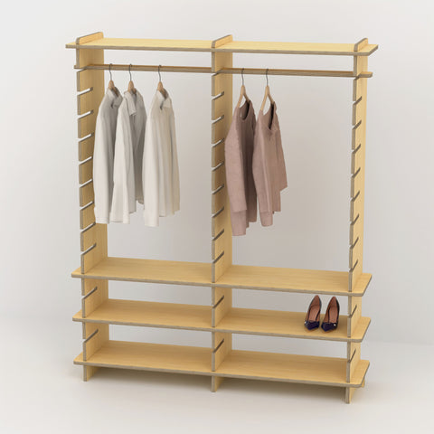 Shelvr Double Bay Clothing Rack | H1835 x D390mm