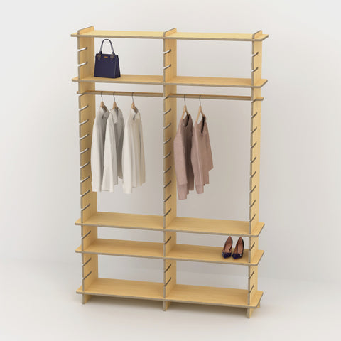 Shelvr Double Bay Clothing Rack | H2315 x D390mm